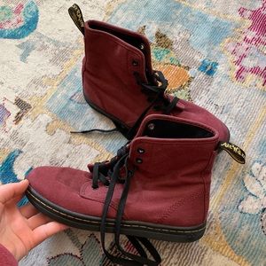 Doc Martens maroon soft boots size 7